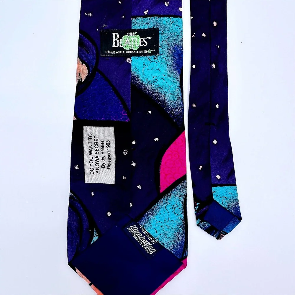 The Beatles Do You Want to Know a Secret Vintage Silk Tie Manhattan Menswear USA